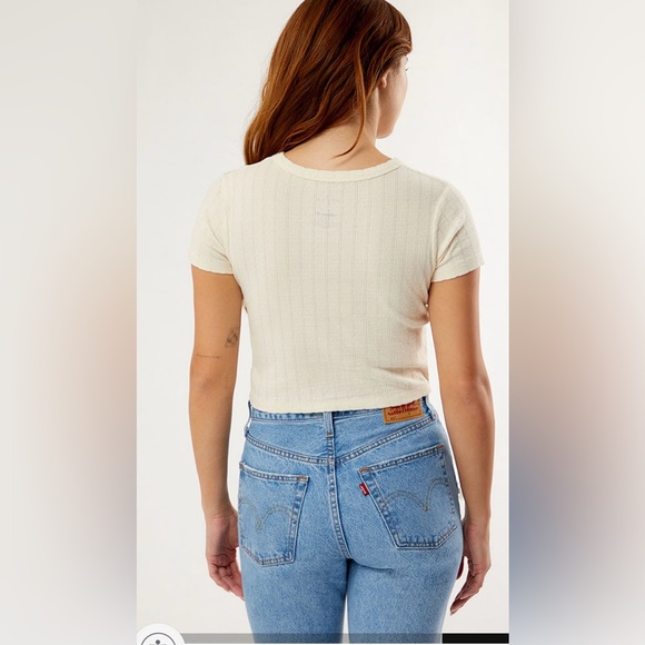 Pacific Sunwear Small Ribbon Pointelle T-shirt - Picture 4 of 8